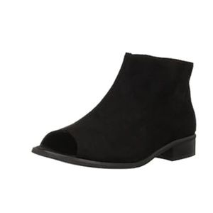 Black Open Toe Booties